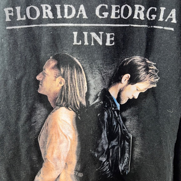FGL Florida Georgia Line Adult T-Shirt Size Medium Black Country Music Concert - Picture 2 of 5